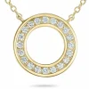 45 cm halskæde med vedhæng i 14 karat guld 0,20 ct