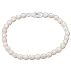 17 cm Perlearmbånd med ferskvandsperle.