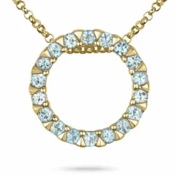 42 cm plus 3 cm forlængerkæde halskæde med vedhæng i 14 karat guld 0,414 ct