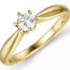 0,50 ct lab grown diamant ring i 14 karat guld 0,50 ct