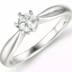 0,50 ct lab grown diamant ring i 14 karat hvidguld 0,50 ct