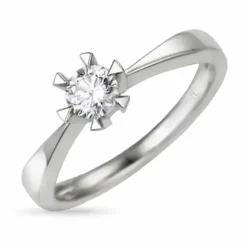 0,30 ct lab grown diamant ring i 14 karat hvidguld 0,30 ct