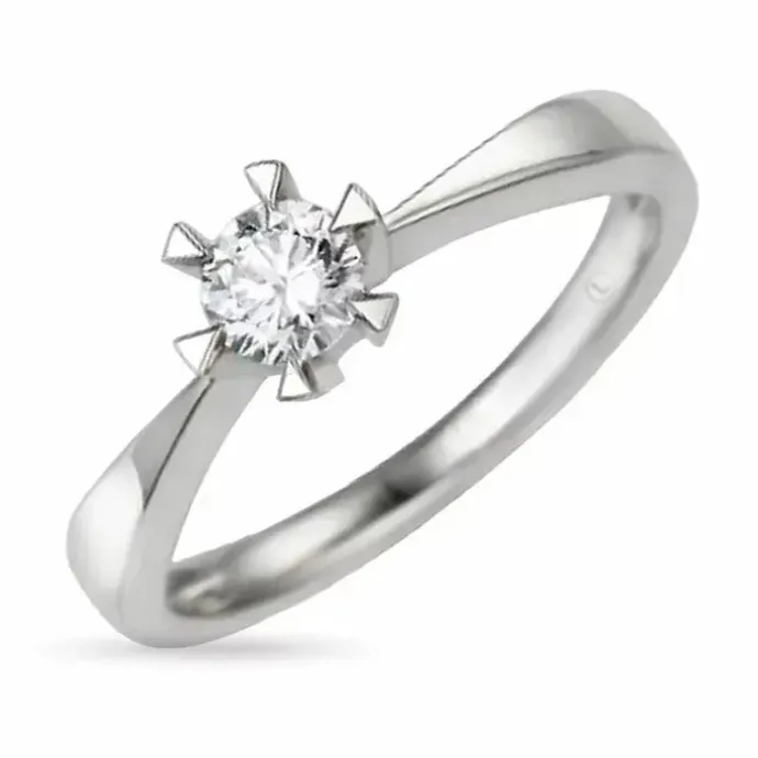 0,30 ct lab grown diamant ring i 14 karat hvidguld 0,30 ct