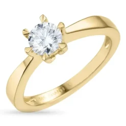 1,00 ct lab grown diamant ring i 14 karat guld 1,00 ct