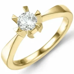 0,40 ct lab grown diamant ring i 14 karat guld 0,40 ct