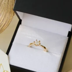 0,40 ct lab grown diamant ring i 14 karat guld 0,40 ct