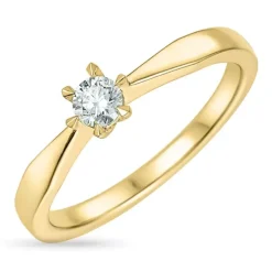 0,40 ct lab grown diamant ring i 14 karat guld 0,40 ct