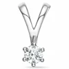 0,40 ct lab grown diamant solitairevedhæng i 14 karat hvidguld 0,40 ct