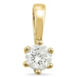 0,30 ct lab grown diamant solitairevedhæng i 14 karat guld 0,30 ct