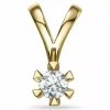 0,30 ct lab grown diamant solitairevedhæng i 14 karat guld 0,30 ct