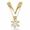 0,05 ct lab grown diamant vedhæng i 14 karat guld 0,05 ct