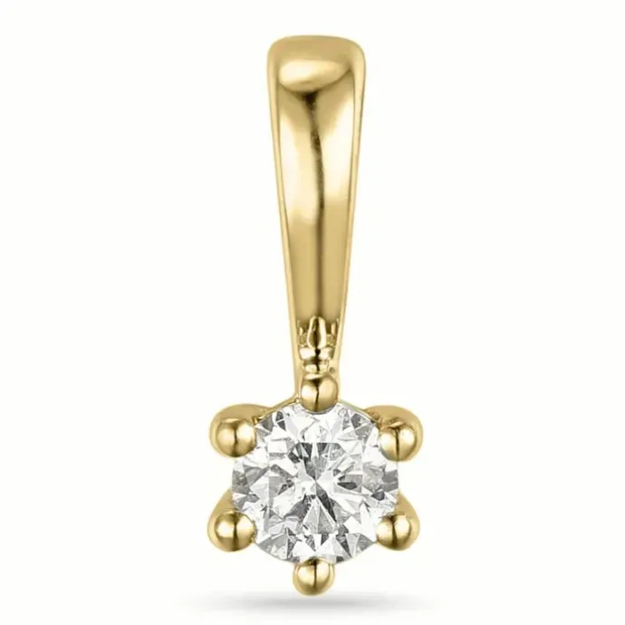 0,10 ct lab grown diamant vedhæng i 14 karat guld 0,10 ct