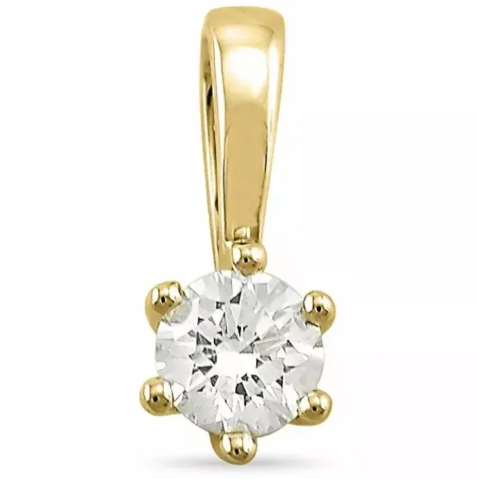 0,40 ct lab grown diamant vedhæng i 14 karat guld 0,40 ct