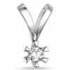 0,20 ct lab grown diamant vedhæng i 14 karat hvidguld
