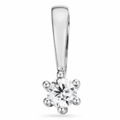 0,05 ct lab grown diamant vedhæng i 14 karat hvidguld 0,05 ct