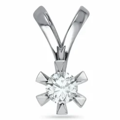 0,50 ct lab grown diamant vedhæng i 14 karat hvidguld 0,50 ct