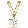 0,10 ct lab grown diamant vedhæng i 14 karat guld 0,10 ct