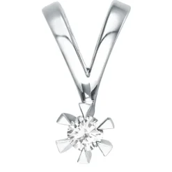 0,10 ct lab grown diamant vedhæng i 14 karat hvidguld 0,10 ct