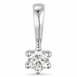 0,10 ct lab grown diamant vedhæng i 14 karat hvidguld 0,10 ct