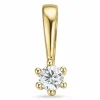 0,05 ct lab grown diamant vedhæng i 14 karat guld 0,05 ct