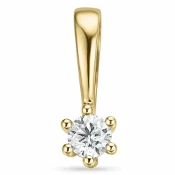 0,05 ct lab grown diamant vedhæng i 14 karat guld 0,05 ct