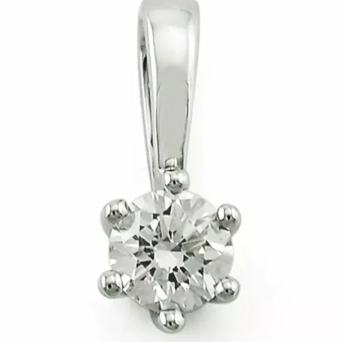 0,40 ct lab grown diamant vedhæng i 14 karat hvidguld 0,40 ct