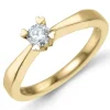 0,10 ct solitaire ring i 14 karat guld