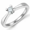 0,20 ct solitaire ring i 14 karat hvidguld