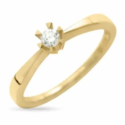 0,10 ct solitairering i 14 karat guld