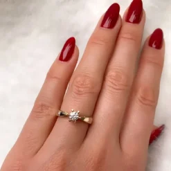 0,30 ct solitairering i 14 karat guld