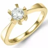 0,40 ct solitairering i 14 karat guld