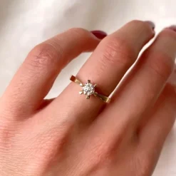 0,40 ct solitairering i 14 karat guld