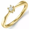 0,05 ct solitairering i 14 karat guld