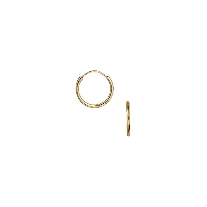 14 mm Aagaard creoler i 8 karat guld