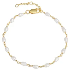 3 mm armbånd med ferskvandsperle