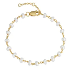 4 mm armbånd med ferskvandsperle