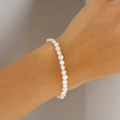 5,5 mm armbånd med ferskvandsperle