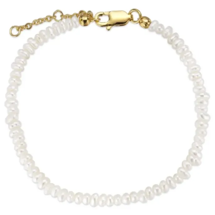 3 mm armbånd med ferskvandsperle