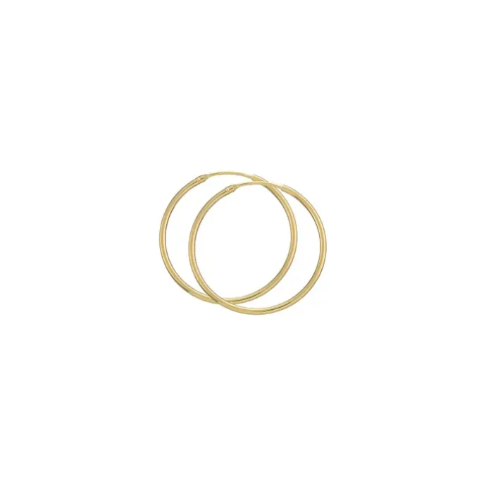32 mm BNH creoler i 14 karat guld