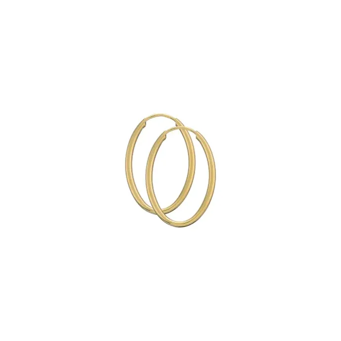 28 mm BNH creoler i 8 karat guld