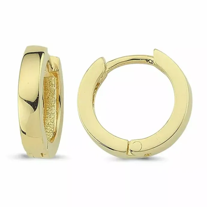 14 mm creoler i 8 karat guld