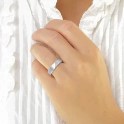 5 mm diamant vielsesringe i 9 karat hvidguld - sæt