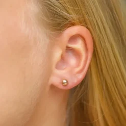 5 mm kugle øreringe i 9 karat guld
