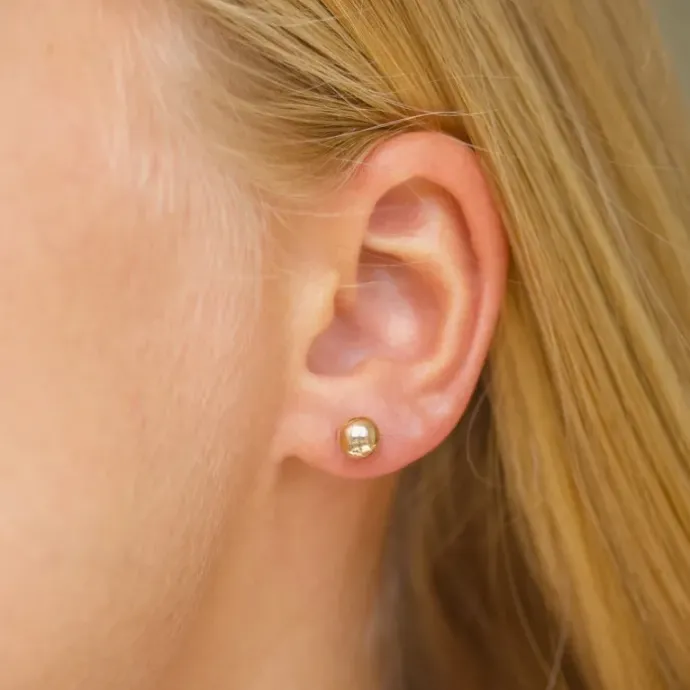 6 mm kugle øreringe i 9 karat guld