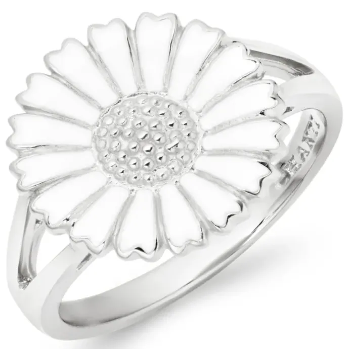 14 mm marguerit ring i sølv - Marie