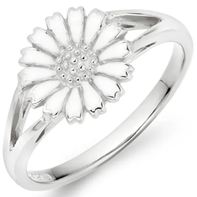 10 mm marguerit ring i sølv - Marie