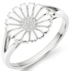 11 mm marguerit ring i sølv - Marie