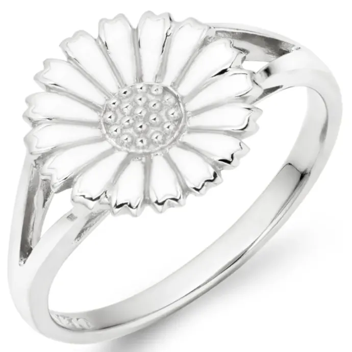 11 mm marguerit ring i sølv - Marie
