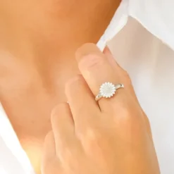 10 mm marguerit ring i sølv - Matilda