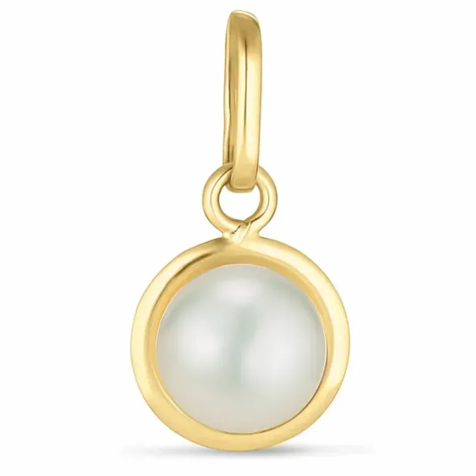 6 mm perle vedhæng i 9 karat guld
